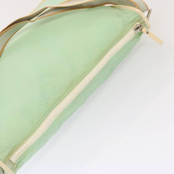 FENDI Zucchino Canvas Shoulder Bag Nylon Green - Picture 6 of 12